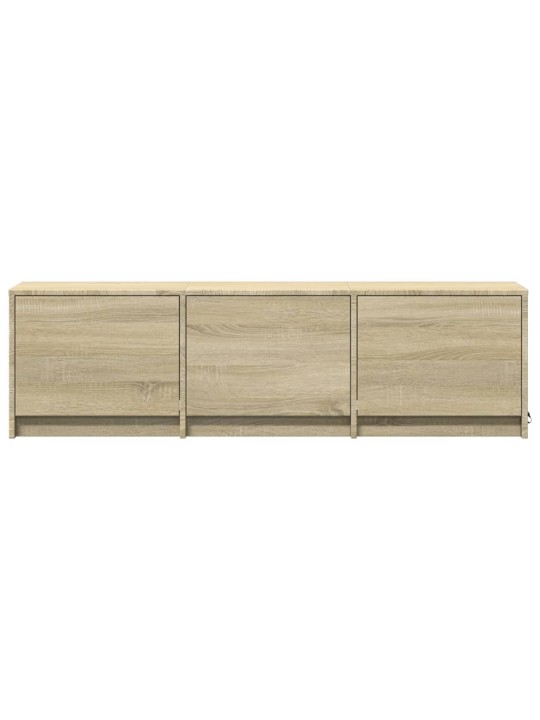 TV skříňka s LED dub sonoma 140 x 34 x 40 cm kompozitní dřevo