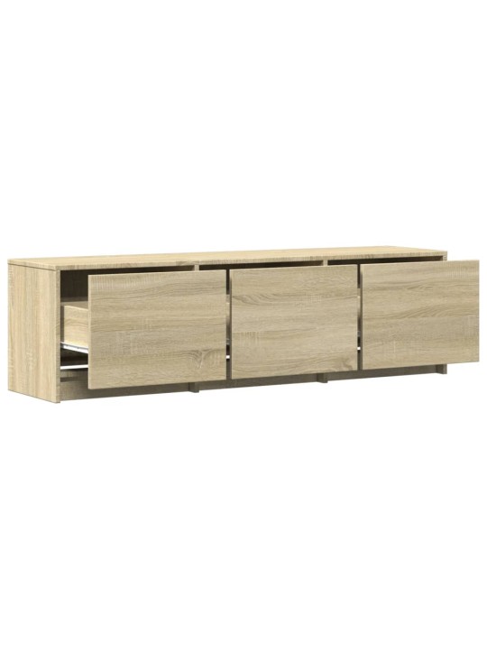 TV skříňka s LED dub sonoma 140 x 34 x 40 cm kompozitní dřevo