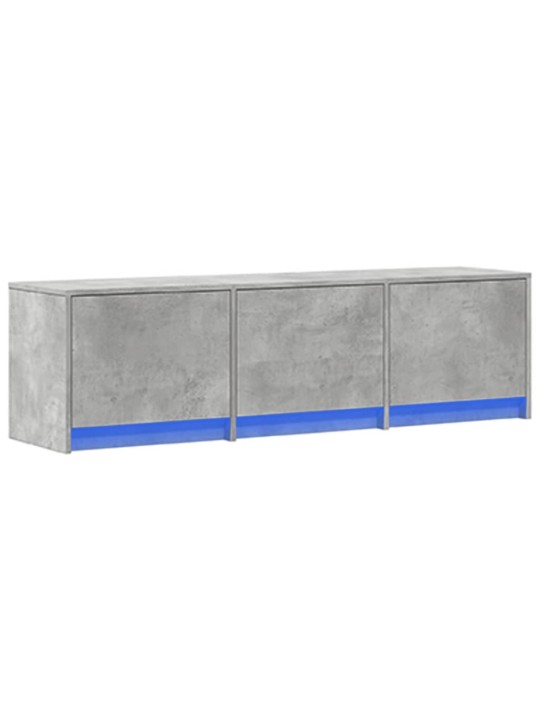 TV skříňka s LED betonově šedá 140x34x40 cm kompozitní dřevo