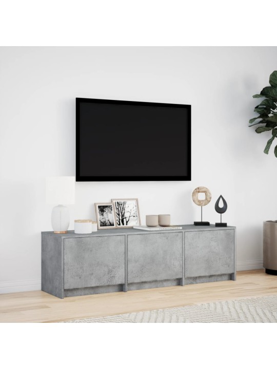 TV skříňka s LED betonově šedá 140x34x40 cm kompozitní dřevo
