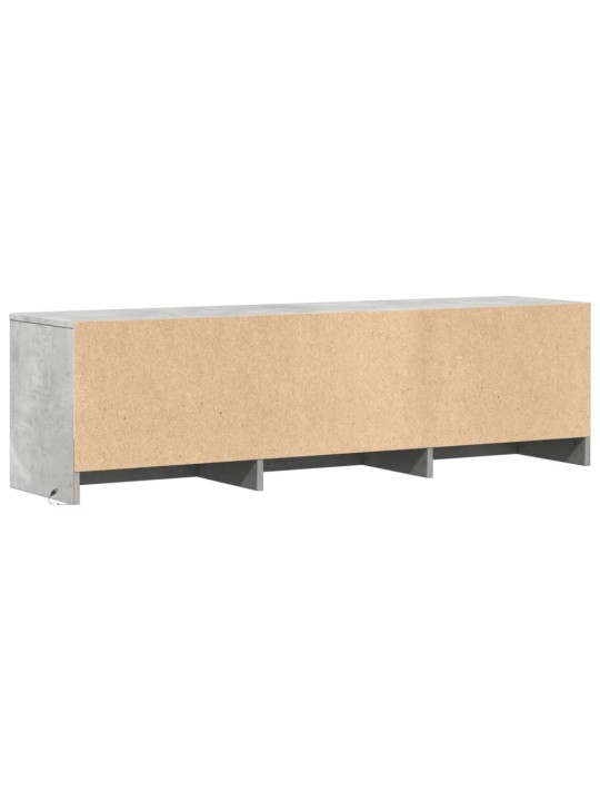 TV skříňka s LED betonově šedá 140x34x40 cm kompozitní dřevo
