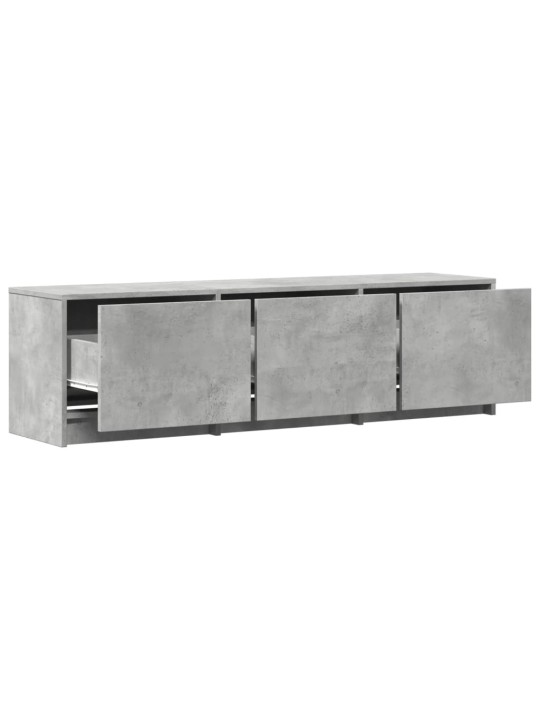TV skříňka s LED betonově šedá 140x34x40 cm kompozitní dřevo