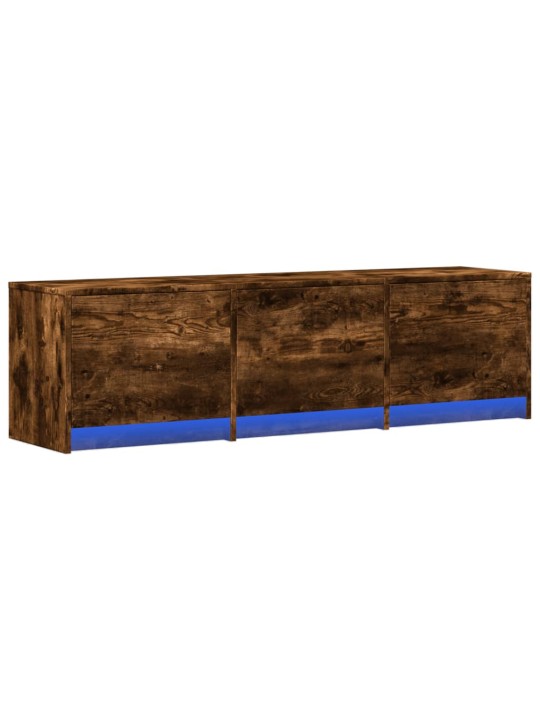 Tv skříňka s led kouřový dub 140 x 34 x 40 cm kompozitní dřevo