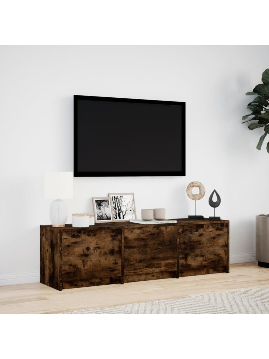 Tv skříňka s led kouřový dub 140 x 34 x 40 cm kompozitní dřevo