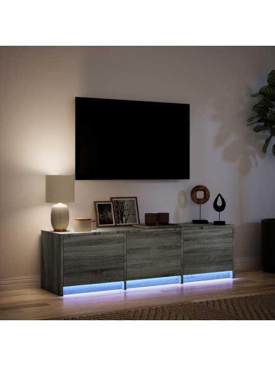 Tv skříňka s led šedá sonoma 140 x 34 x 40 cm kompozitní dřevo
