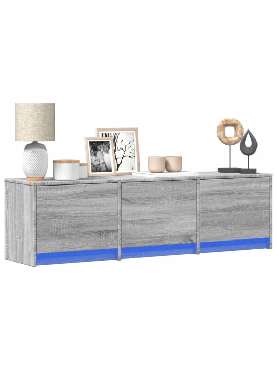 Tv skříňka s led šedá sonoma 140 x 34 x 40 cm kompozitní dřevo