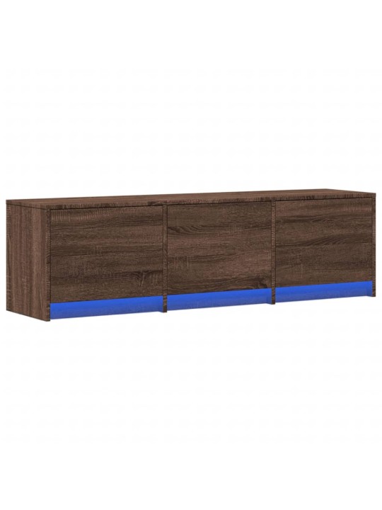 Tv skříňka s led hnědý dub 140 x 34 x 40 cm kompozitní dřevo