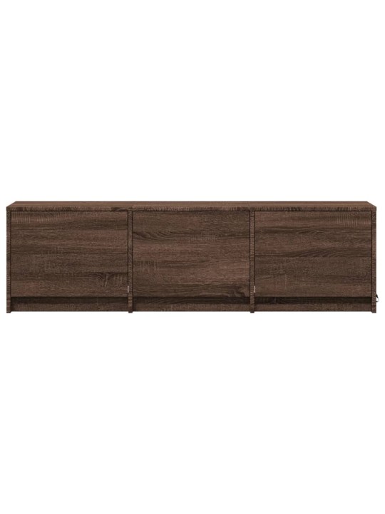 Tv skříňka s led hnědý dub 140 x 34 x 40 cm kompozitní dřevo