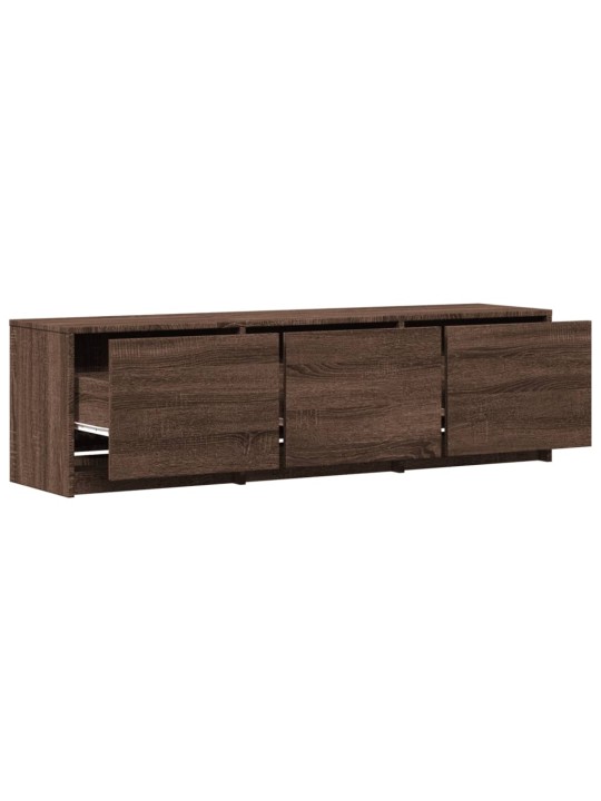 Tv skříňka s led hnědý dub 140 x 34 x 40 cm kompozitní dřevo
