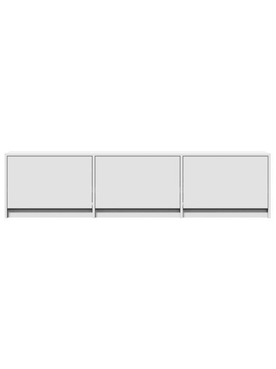 TV skříňka s LED bílá 165 x 34 x 40 cm kompozitní dřevo