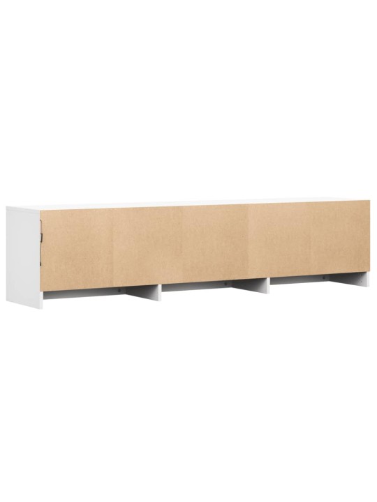 TV skříňka s LED bílá 165 x 34 x 40 cm kompozitní dřevo
