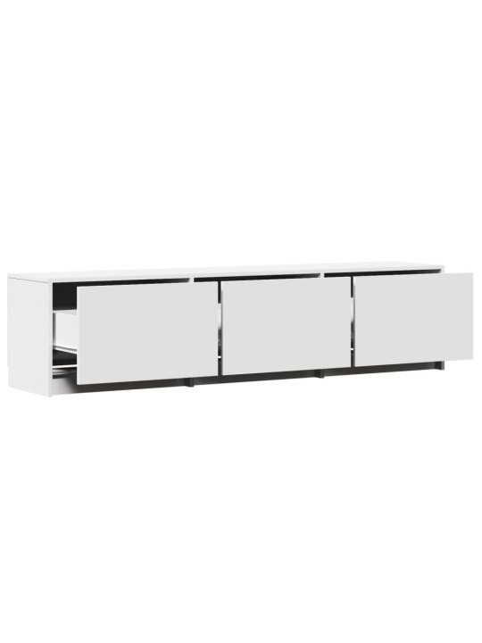 TV skříňka s LED bílá 165 x 34 x 40 cm kompozitní dřevo