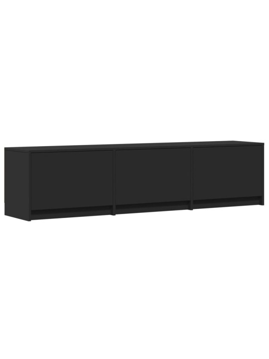 TV skříňka s LED černá 165 x 34 x 40 cm kompozitní dřevo