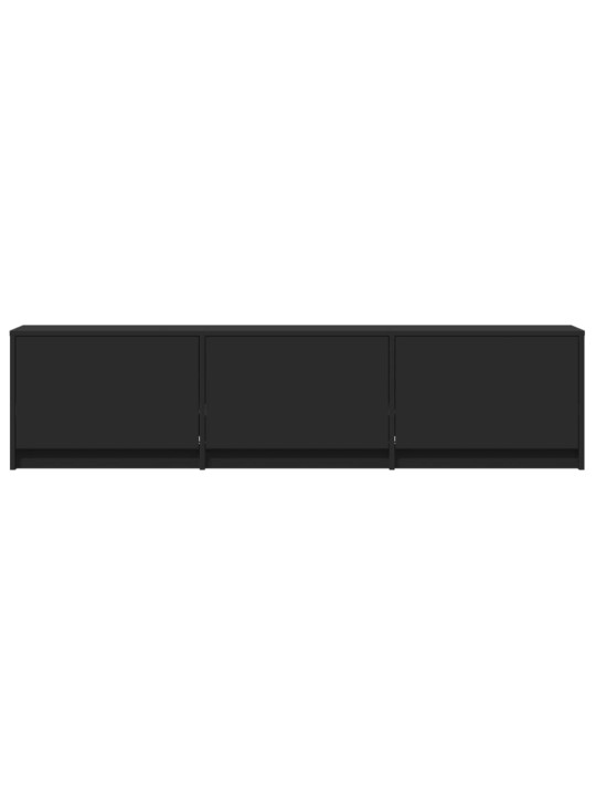 TV skříňka s LED černá 165 x 34 x 40 cm kompozitní dřevo