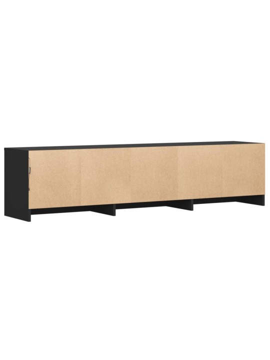 TV skříňka s LED černá 165 x 34 x 40 cm kompozitní dřevo