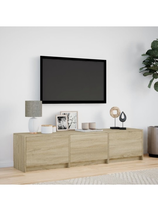 TV skříňka s LED dub sonoma 165 x 34 x 40 cm kompozitní dřevo