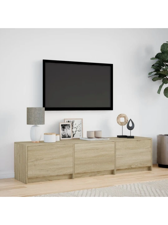 TV skříňka s LED dub sonoma 165 x 34 x 40 cm kompozitní dřevo