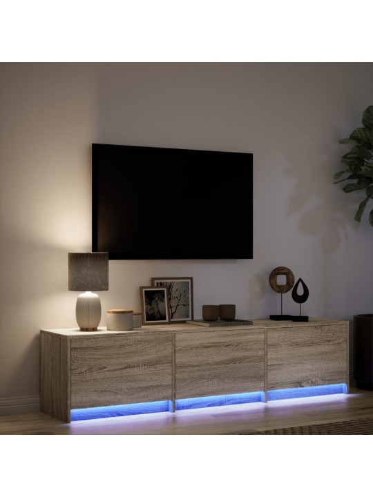 TV skříňka s LED dub sonoma 165 x 34 x 40 cm kompozitní dřevo