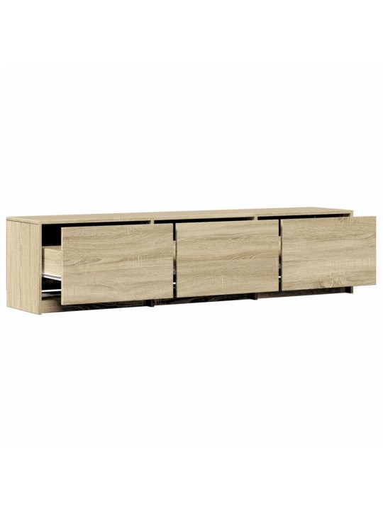 TV skříňka s LED dub sonoma 165 x 34 x 40 cm kompozitní dřevo