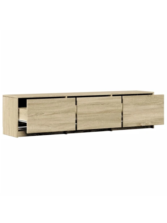 TV skříňka s LED dub sonoma 165 x 34 x 40 cm kompozitní dřevo