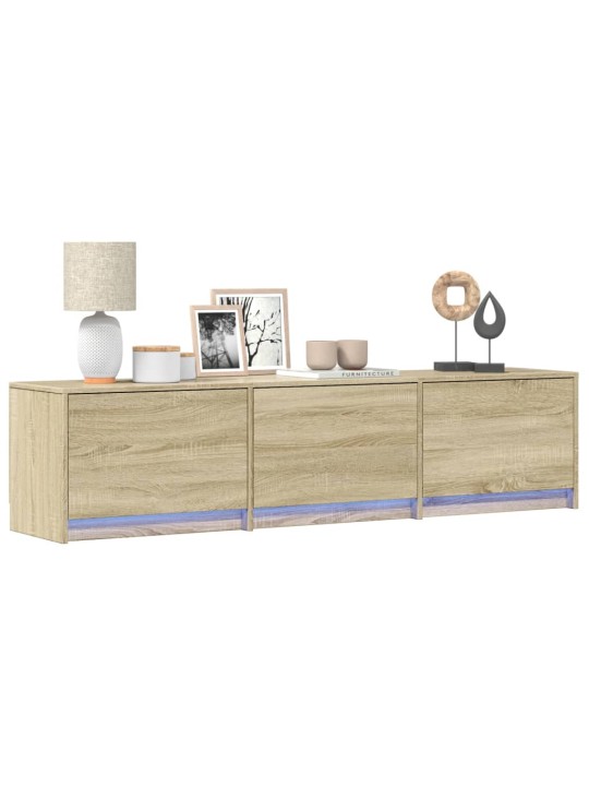 TV skříňka s LED dub sonoma 165 x 34 x 40 cm kompozitní dřevo