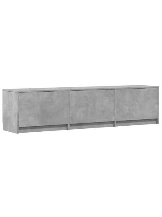 TV skříňka s LED betonově šedá 165x34x40 cm kompozitní dřevo