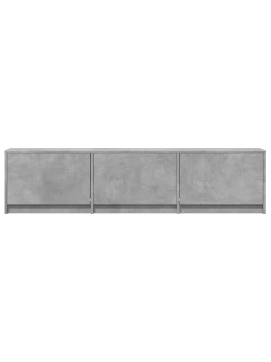 TV skříňka s LED betonově šedá 165x34x40 cm kompozitní dřevo