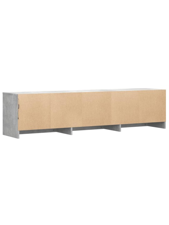 TV skříňka s LED betonově šedá 165x34x40 cm kompozitní dřevo