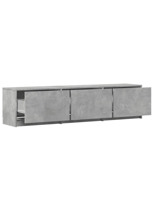 TV skříňka s LED betonově šedá 165x34x40 cm kompozitní dřevo