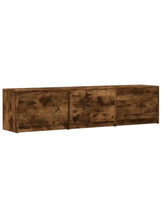 Tv skříňka s led kouřový dub 165 x 34 x 40 cm kompozitní dřevo