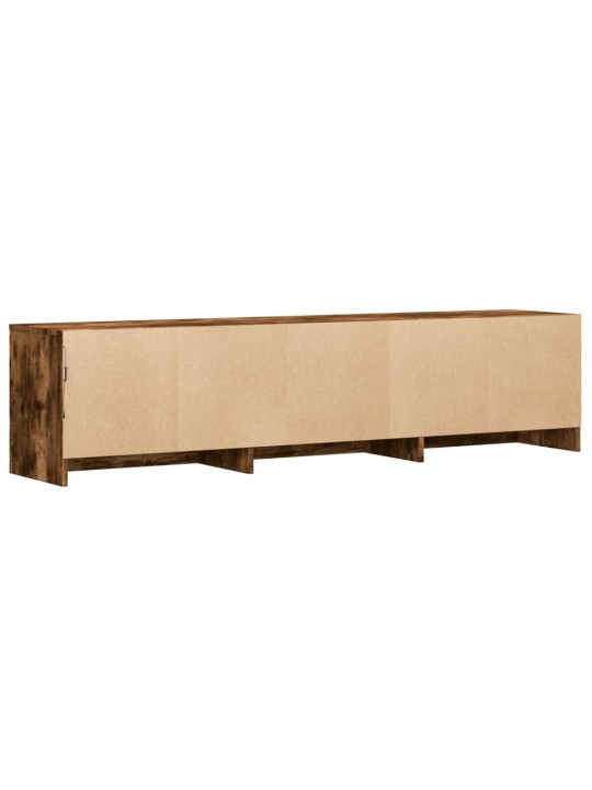 Tv skříňka s led kouřový dub 165 x 34 x 40 cm kompozitní dřevo