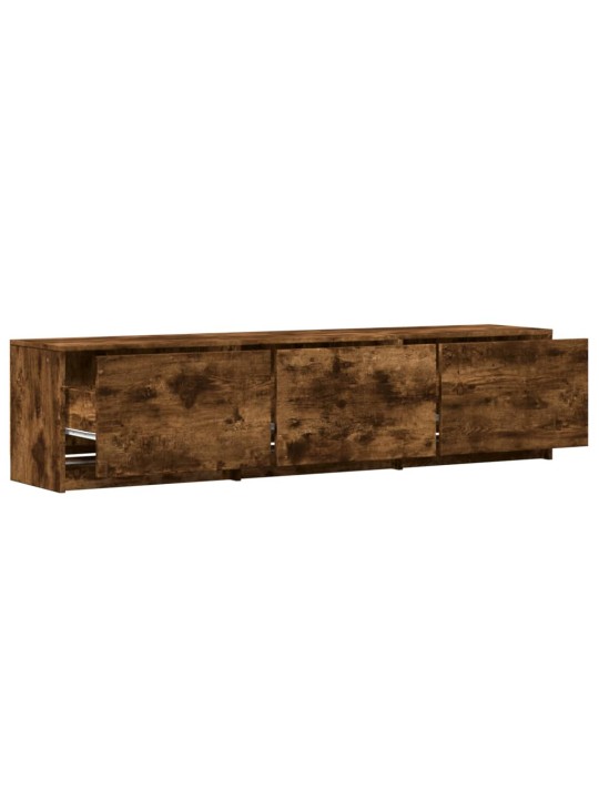 Tv skříňka s led kouřový dub 165 x 34 x 40 cm kompozitní dřevo