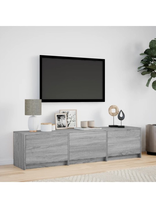 Tv skříňka s led šedá sonoma 165 x 34 x 40 cm kompozitní dřevo