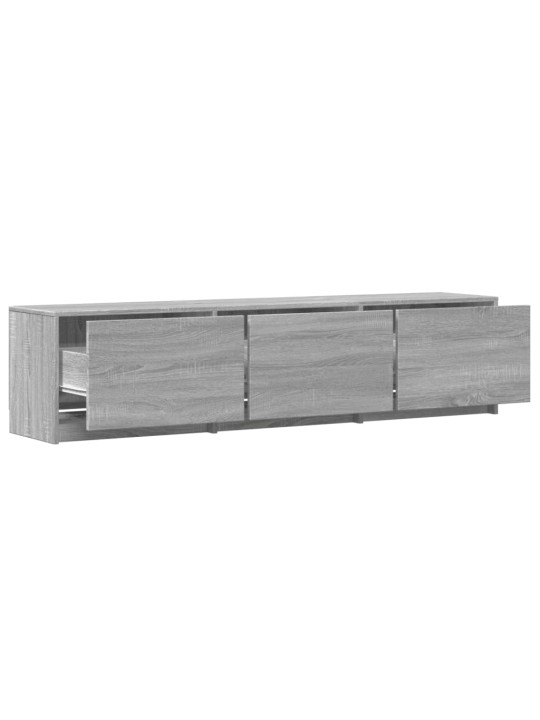 Tv skříňka s led šedá sonoma 165 x 34 x 40 cm kompozitní dřevo