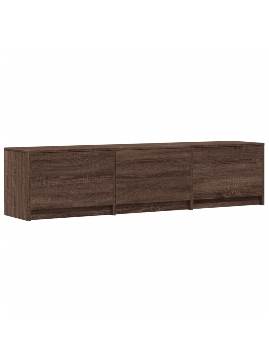 Tv skříňka s led hnědý dub 165 x 34 x 40 cm kompozitní dřevo
