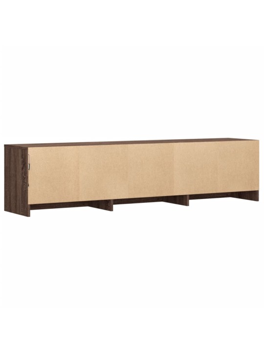 Tv skříňka s led hnědý dub 165 x 34 x 40 cm kompozitní dřevo