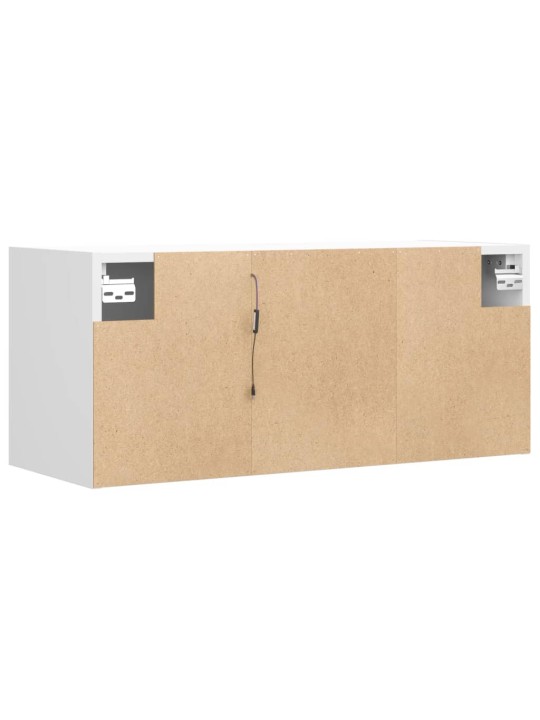 Nástěnná TV skříňka s LED osvětlením bílá 80 x 31 x 35 cm