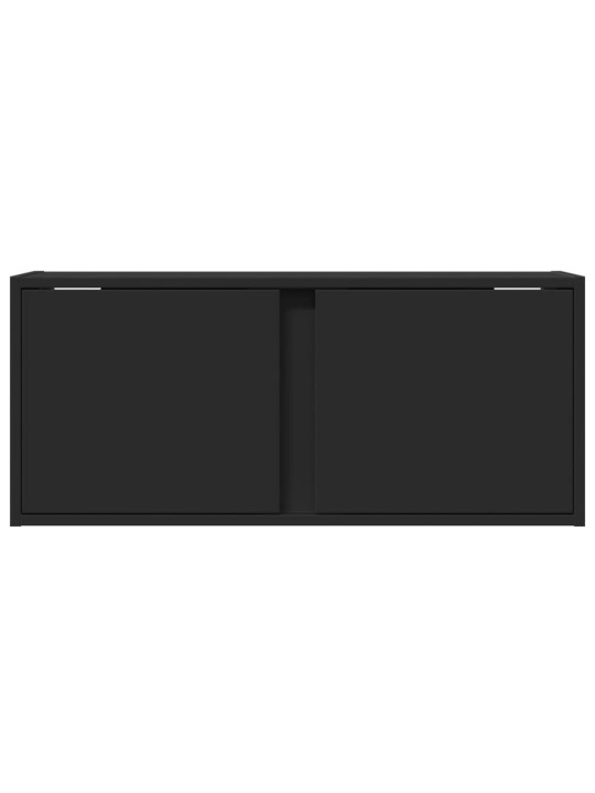 Nástěnná TV skříňka s LED osvětlením černá 80 x 31 x 35 cm
