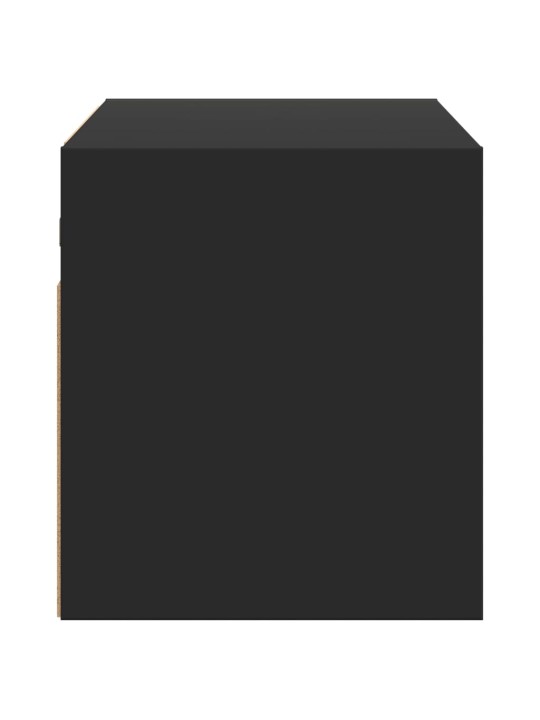 Nástěnná TV skříňka s LED osvětlením černá 80 x 31 x 35 cm