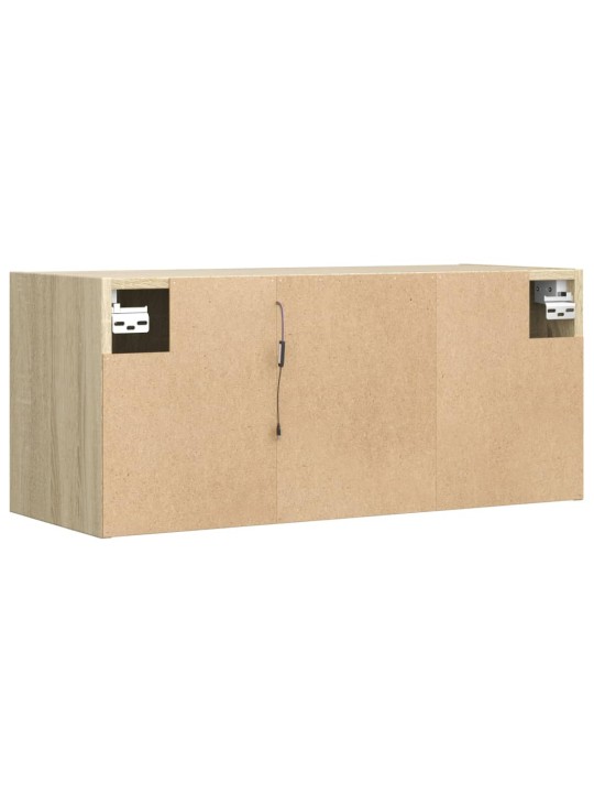 Nástěnná TV skříňka s LED osvětlením dub sonoma 80 x 31 x 35 cm