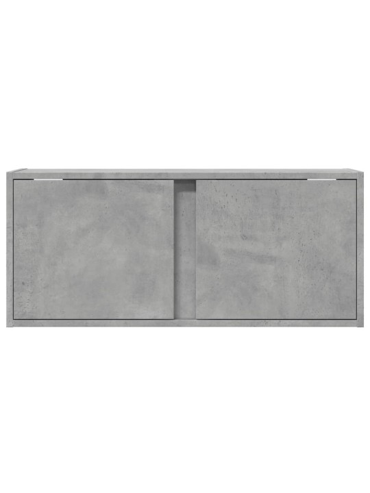 Nástěnná TV skříňka s LED osvětlením betonově šedá 80x31x35 cm