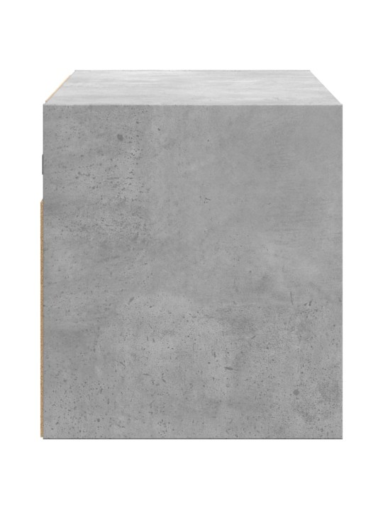 Nástěnná TV skříňka s LED osvětlením betonově šedá 80x31x35 cm