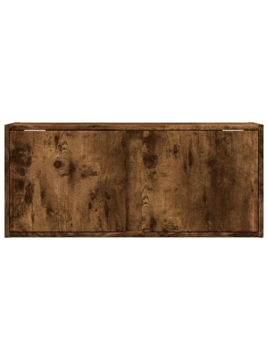 Nástěnná tv skříňka s led osvětlením kouřový dub 80x31x35 cm
