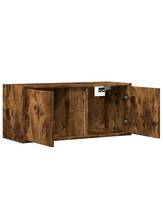 Nástěnná tv skříňka s led osvětlením kouřový dub 80x31x35 cm