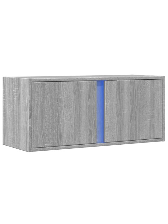 Nástěnná tv skříňka s led osvětlením šedá sonoma 80x31x35 cm