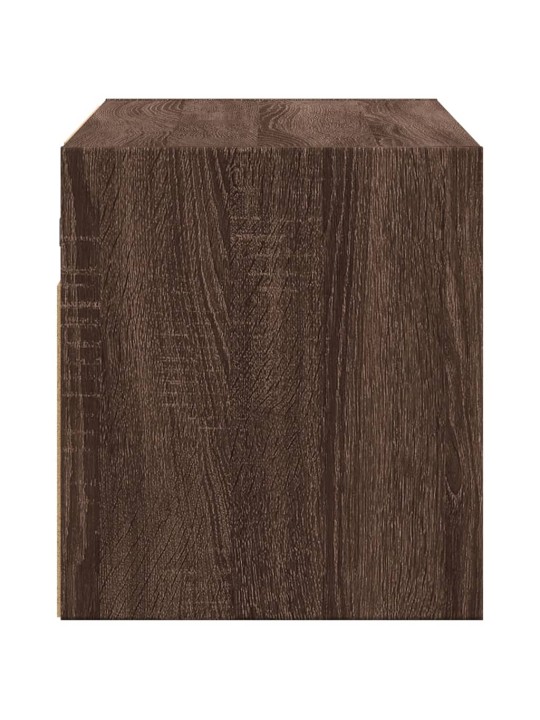 Nástěnná tv skříňka s led osvětlením hnědý dub 80 x 31 x 35 cm