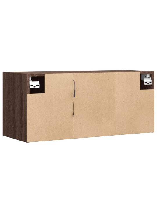Nástěnná tv skříňka s led osvětlením hnědý dub 80 x 31 x 35 cm