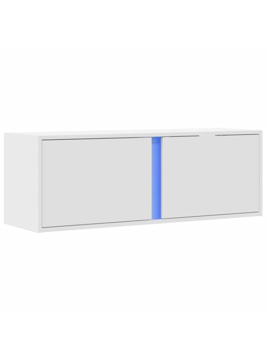 Nástěnná TV skříňka s LED osvětlením bílá 100 x 31 x 35 cm