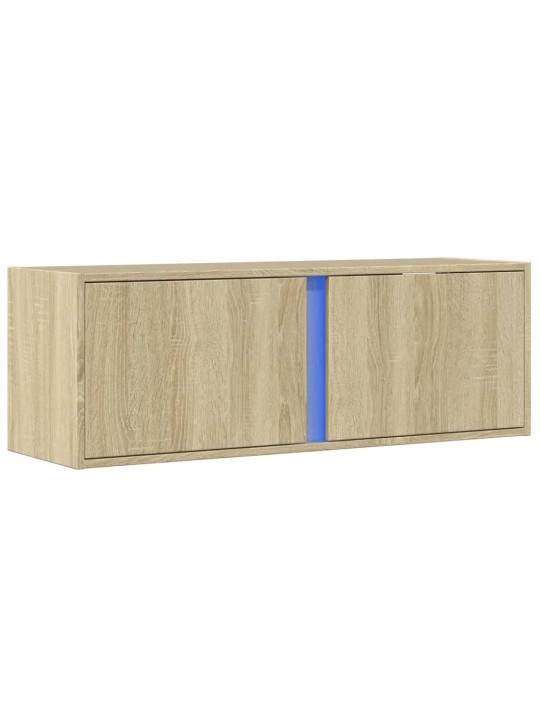 Nástěnná TV skříňka s LED osvětlením dub sonoma 100x31x35 cm