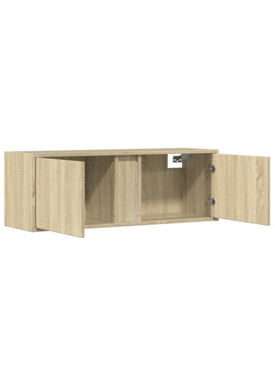 Nástěnná TV skříňka s LED osvětlením dub sonoma 100x31x35 cm